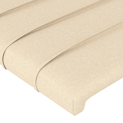 Testiera 4 pz Crema 100x5x78/88 cm in Tessuto