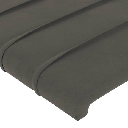 Testiera 4 pz Grigio Scuro 80x5x78/88 cm in Velluto
