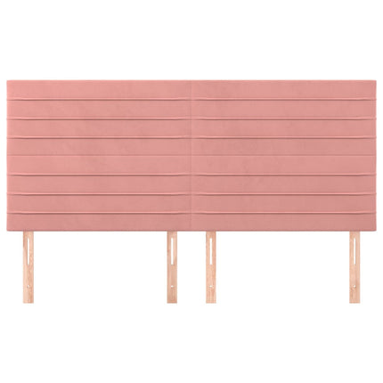 Testiere 4 pz Rosa 100x5x78/88 cm in Velluto