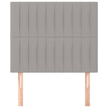 Testiere 2 pz Grigio Chiaro 100x5x78/88 cm in Tessuto