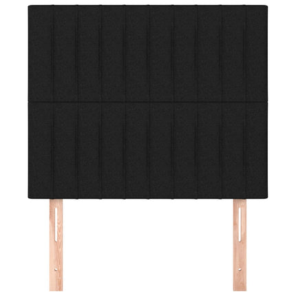 Testiere 2 pz Nero 100x5x78/88 cm in Tessuto