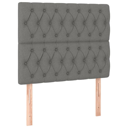 Testiere 2 pz Grigio Scuro 100x7x78/88 cm in Tessuto