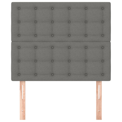 Testiere 2 pz Grigio Scuro 100x5x78/88 cm in Tessuto