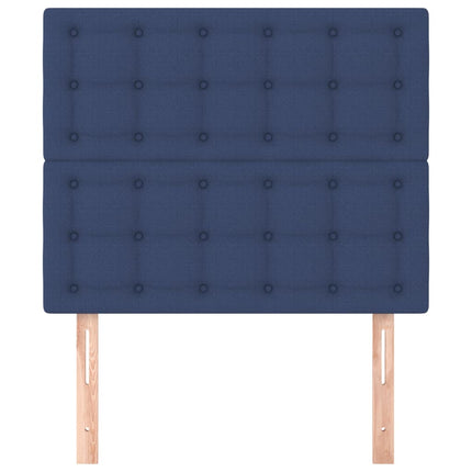 Testiera 2 pz Blu 100x5x78/88 cm in Tessuto