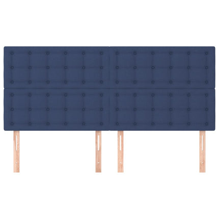 Testiera 4 pz Blu 80x5x78/88 cm in Tessuto