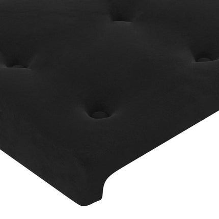 Testiere 4 pz Nere 100x5x78/88 cm in Velluto