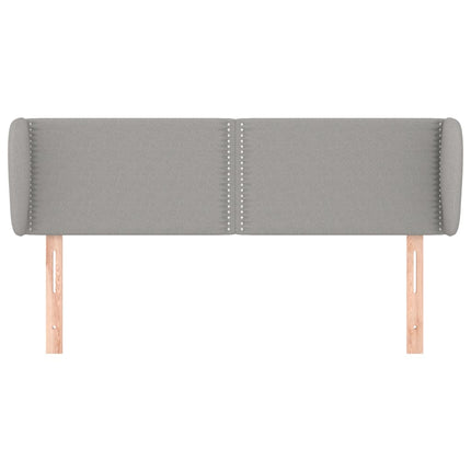 Testiera ad Orecchio Grigio Chiaro 147x23x78/88 cm in Tessuto