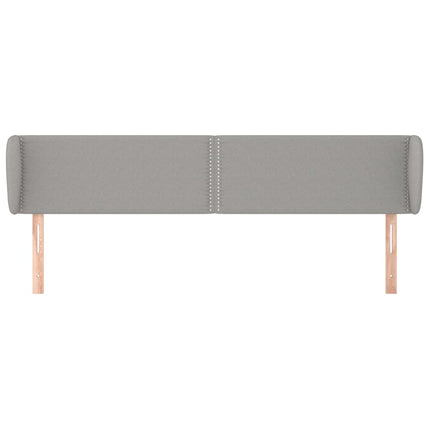 Testiera ad Orecchio Grigio Chiaro 203x23x78/88 cm in Tessuto