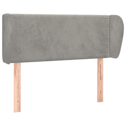 Testiera ad Orecchio Grigio Chiaro 93x23x78/88 cm in Velluto