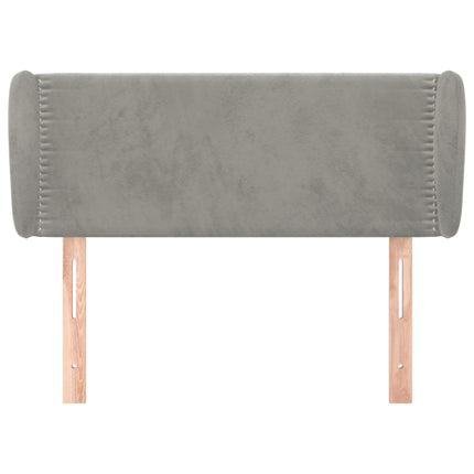 Testiera ad Orecchio Grigio Chiaro 93x23x78/88 cm in Velluto