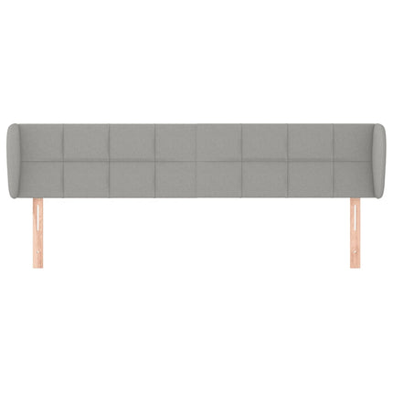 Testiera ad Orecchio Grigio Chiaro 183x23x78/88 cm in Tessuto