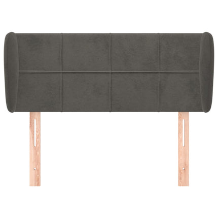 Testiera ad Orecchio Grigio Scuro 83x23x78/88 cm in Velluto