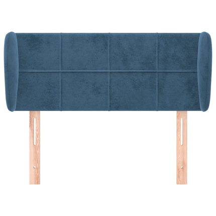 Testiera ad Orecchio Blu Scuro 103x23x78/88 cm in Velluto