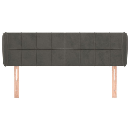 Testiera ad Orecchio Grigio Scuro 147x23x78/88 cm in Velluto