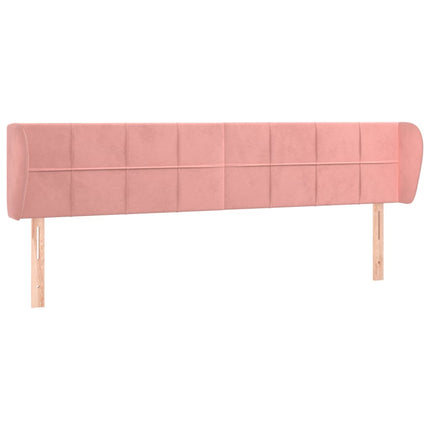 Testiera ad Orecchio Rosa 183x23x78/88 cm in Velluto