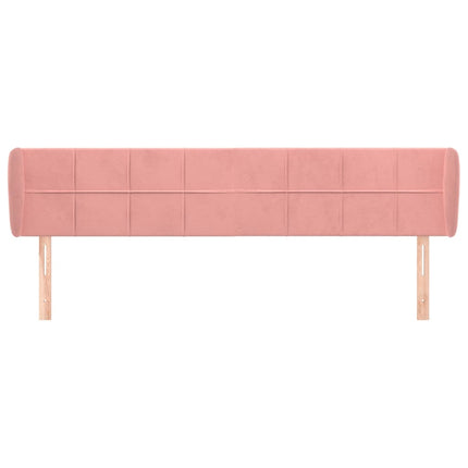 Testiera ad Orecchio Rosa 183x23x78/88 cm in Velluto