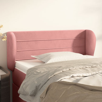 Testiera ad Orecchio Nera 93x23x78/88 cm in Velluto