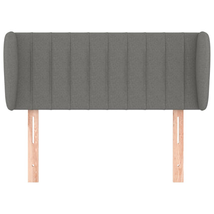 Testiera ad Orecchio Grigio Scuro 103x23x78/88 cm in Tessuto