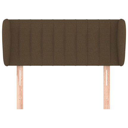 Testiera ad Orecchio Marrone Scuro 103x23x78/88 cm in Tessuto