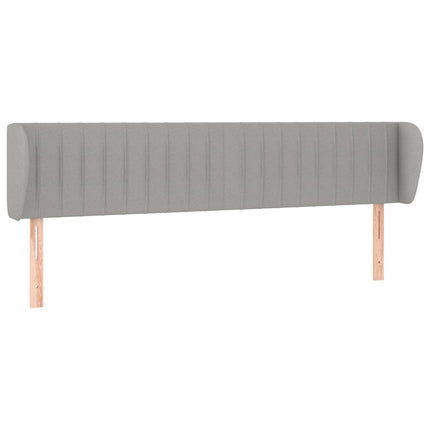Testiera ad Orecchio Grigio Chiaro 203x23x78/88 cm in Tessuto