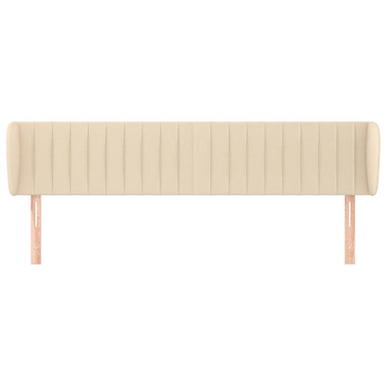 Testiera ad Orecchio Crema 203x23x78/88 cm in Tessuto