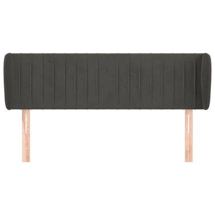 Testiera ad Orecchio Grigio Scuro 147x23x78/88 cm in Velluto