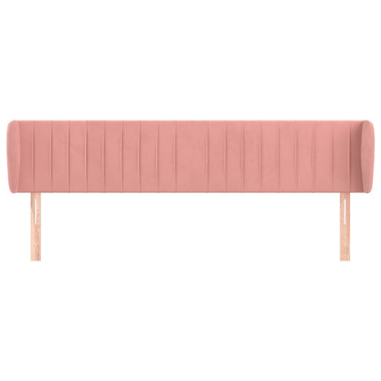 Testiera ad Orecchio Rosa 183x23x78/88 cm in Velluto