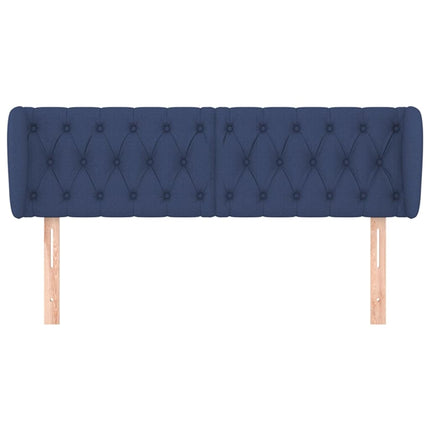 Testiera ad Orecchio Blu 147x23x78/88cm in Tessuto