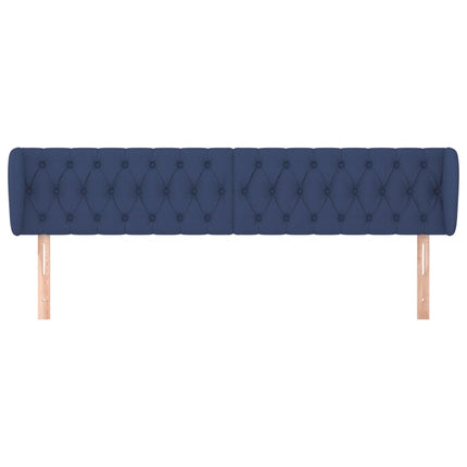 Testiera ad Orecchio Blu 183x23x78/88 cm in Tessuto