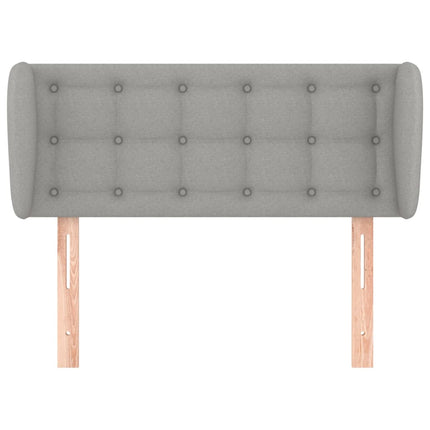 Testiera ad Orecchio Grigio Chiaro 103x23x78/88 cm in Tessuto