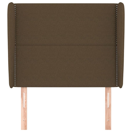 Testiera ad Orecchio Marrone Scuro 93x23x118/128 cm in Tessuto