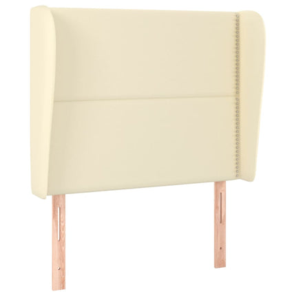 Testiera ad Orecchio Crema 103x23x118/128 cm in Similpelle