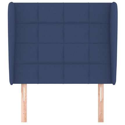 Testiera ad Orecchio Blu 93x23x118/128 cm in Tessuto