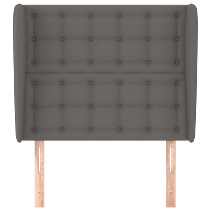 Testiera ad Orecchio Grigio 103x23x118/128cm in Similpelle