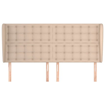 Testiera ad Orecchio Cappuccino 203x23x118/128 cm in Similpelle