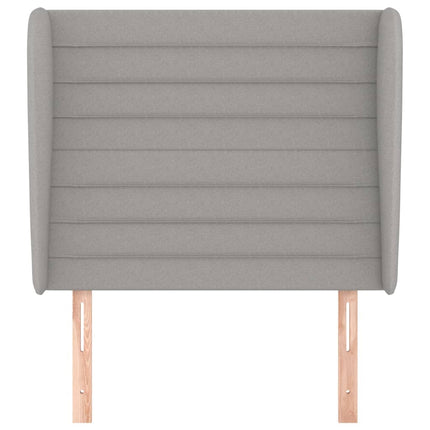 Testiera ad Orecchio Grigio Chiaro 83x23x118/128 cm in Tessuto