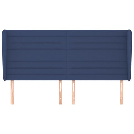 Testiera ad Orecchio Blu 163x23x118/128 cm in Tessuto