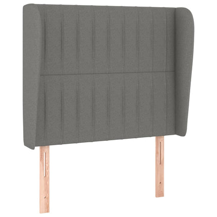 Testiera ad Orecchio Grigio Scuro 83x23x118/128 cm in Tessuto