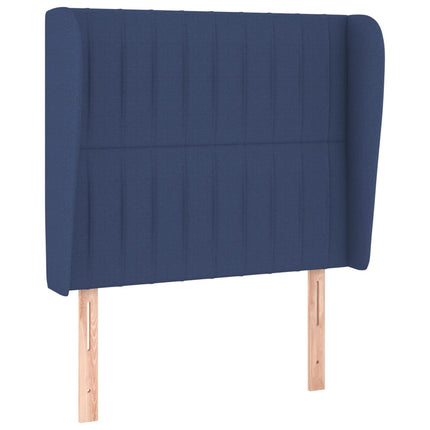 Testiera ad Orecchio Blu 93x23x118/128 cm in Tessuto