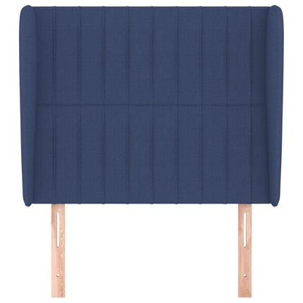 Testiera ad Orecchio Blu 93x23x118/128 cm in Tessuto
