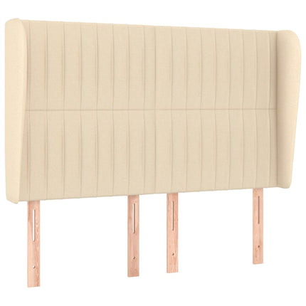 Testiera ad Orecchio Crema 147 x 23 x 118/128 cm in Tessuto