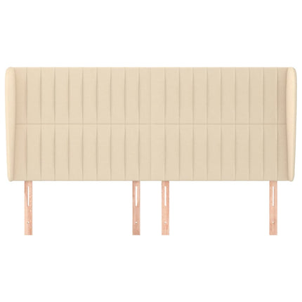 Testiera ad Orecchio Crema 163x23x118/128 cm in Tessuto