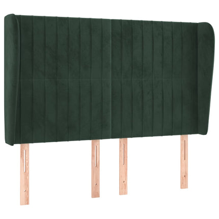 Testiera ad Orecchio Verde Scuro 147x23x118/128cm in Velluto