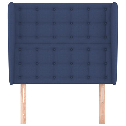 Testiera ad Orecchio Blu 103x23x118/128 cm in Tessuto