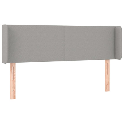 Testiera ad Orecchio Grigio Chiaro 147x16x78/88 cm in Tessuto