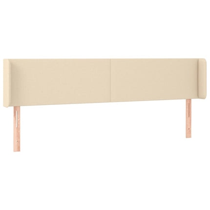Testiera ad Orecchio Crema 183x16x78/88 cm in Tessuto