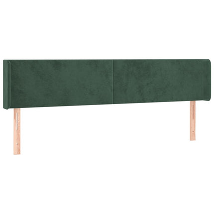 Testiera ad Orecchio Verde Scuro 163x16x78/88 cm in Velluto