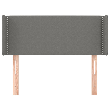Testiera ad Orecchio Grigio Scuro 83x16x78/88 cm in Tessuto