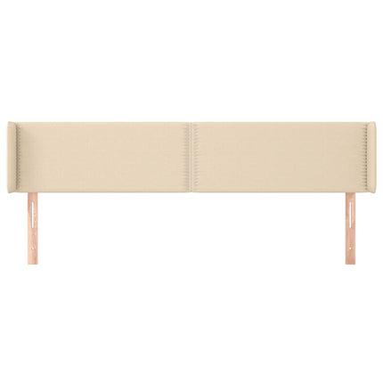 Testiera ad Orecchio Crema 163x16x78/88 cm in Tessuto