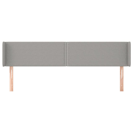 Testiera ad Orecchio Grigio Chiaro 183x16x78/88 cm in Tessuto